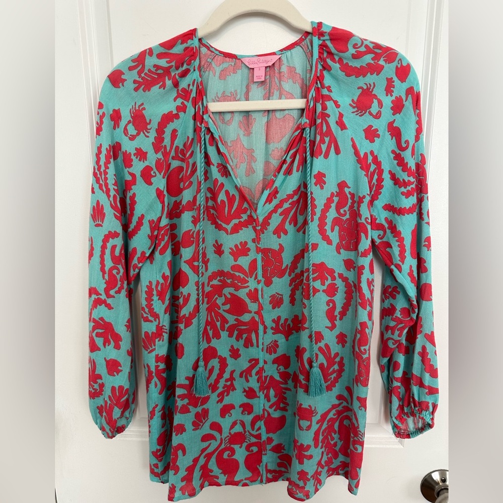 Lilly Pulitzer tunic blouse size S